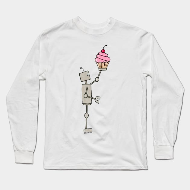 Cutebots Cupcake Long Sleeve T-Shirt by CuteBotss